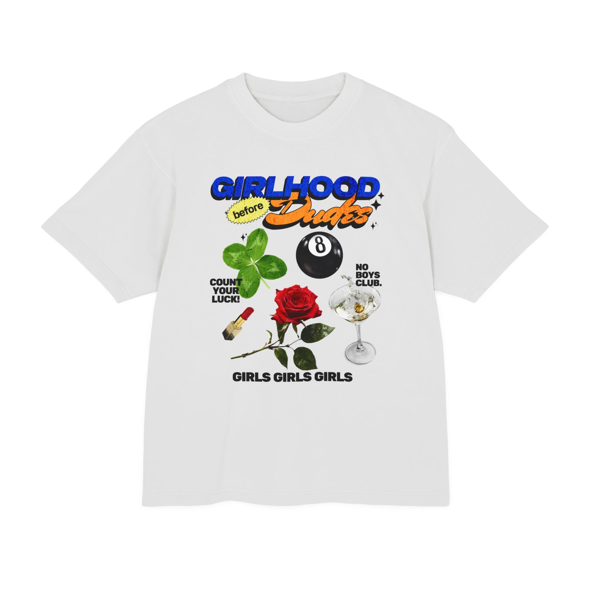 Girlhood over Dudes - Heavy weight Tee