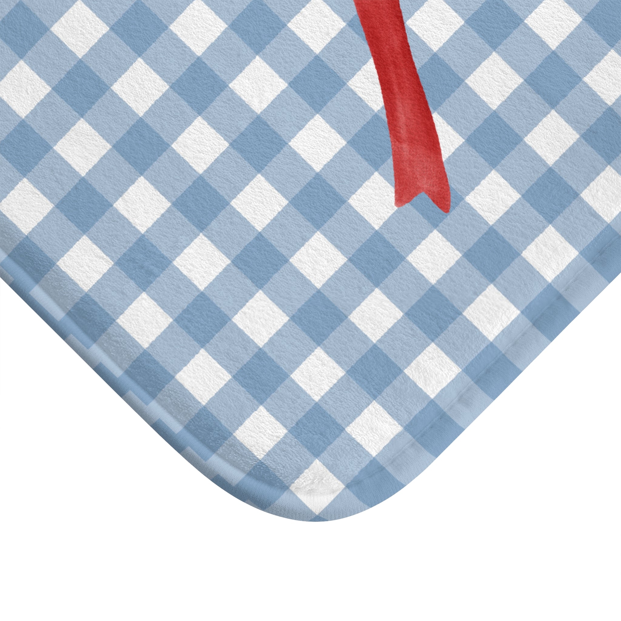 Checkered Bow - Bath Mat