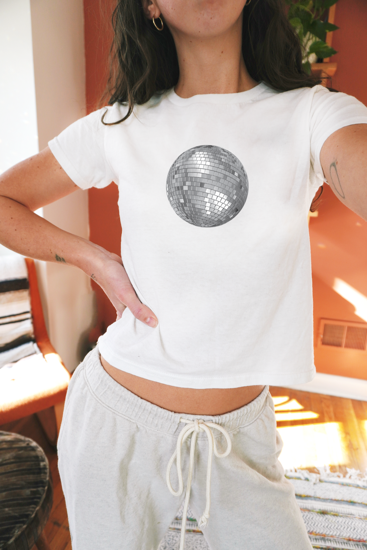 Disco Ball - 90s Baby Tee